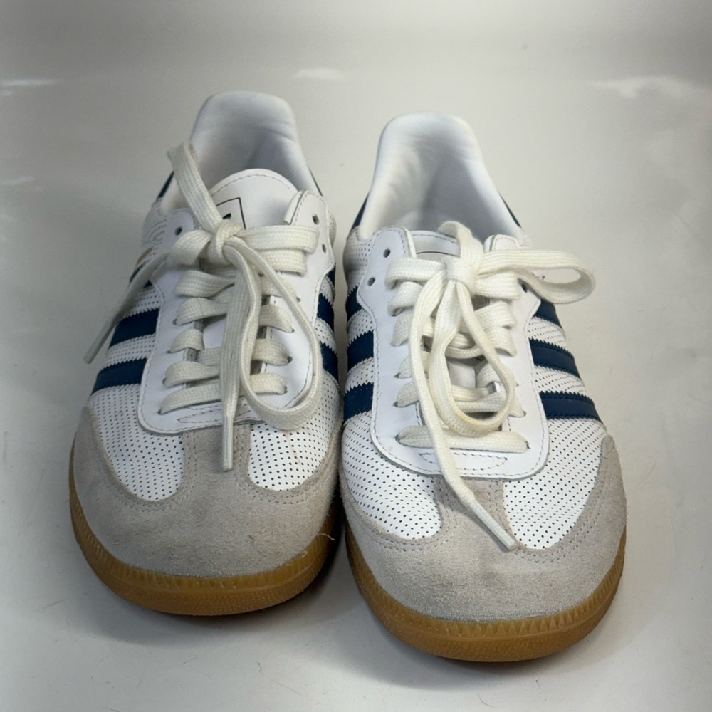 Adidas Samba OG White Night Indigo Gum Mens Fashion Shoes